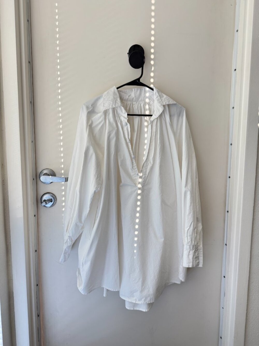 White Oversized Shirt Dress | Minimal Cotton Tunic | S-L